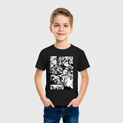 Футболка хлопковая детская Дио Брандо Панель манги, цвет: черный — фото 2
