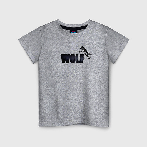 Детская футболка Wolf brand / Меланж – фото 1