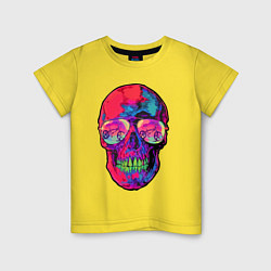 Футболка хлопковая детская Skull & bicycle, цвет: желтый