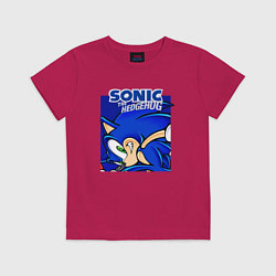 Футболка хлопковая детская Sonic Adventure Sonic, цвет: маджента