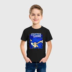 Футболка хлопковая детская Sonic Adventure Sonic, цвет: черный — фото 2