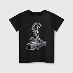 Футболка хлопковая детская Shelby GT 500 - нереально крутое точило!, цвет: черный