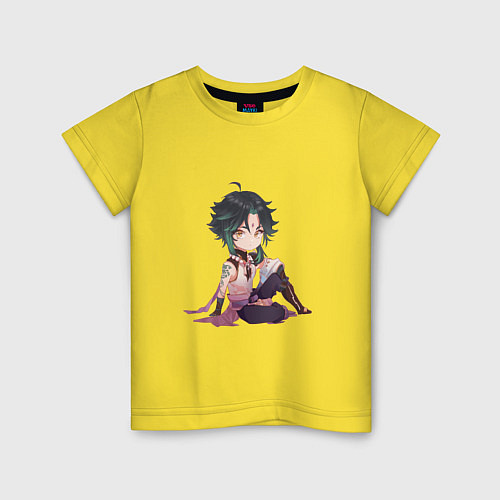 Детская футболка Сяо отдыхает / Желтый – фото 1