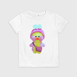 Футболка хлопковая детская Ванильный Лалафанфан, цвет: белый