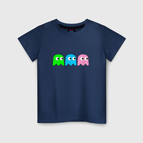 Детская футболка Pac man - play Для двоих / Тёмно-синий – фото 1