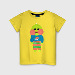Футболка хлопковая детская Бумажный Лалафанфан, цвет: желтый