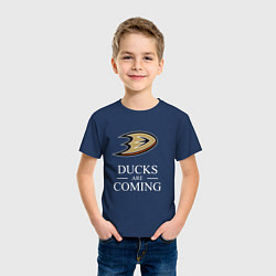 Футболка хлопковая детская Ducks Are Coming, Анахайм Дакс, Anaheim Ducks, цвет: тёмно-синий — фото 2