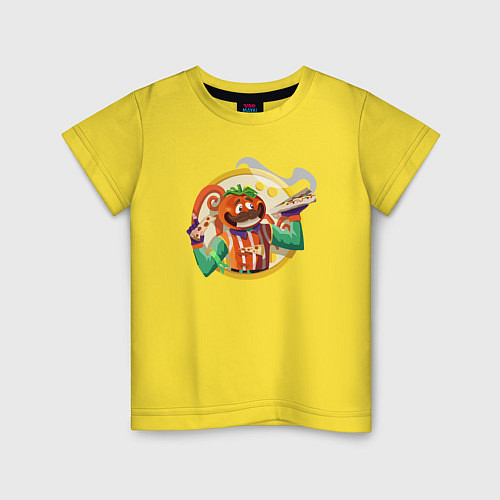Детская футболка Сеньоро пицца / Желтый – фото 1
