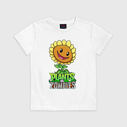 Детская футболка Plants vs Zombies Подсолнух