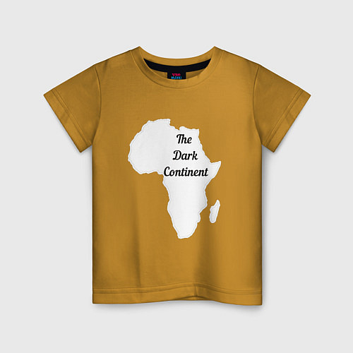 Детская футболка The Dark Continent Африка / Горчичный – фото 1