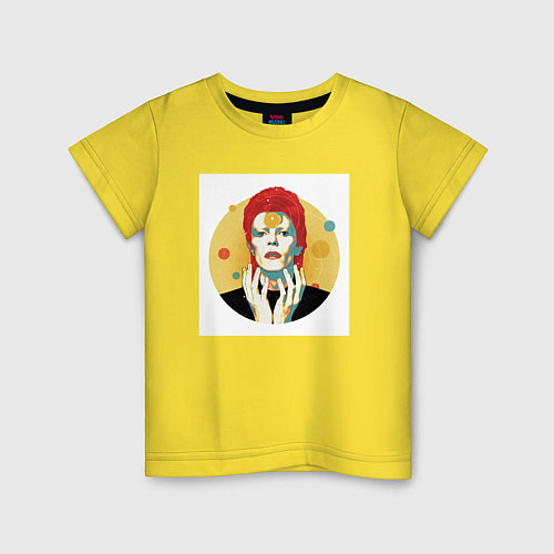 Детская футболка Дэвид Боуи 2022 / Желтый – фото 1