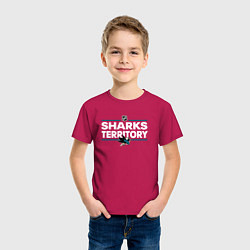 Футболка хлопковая детская SHARKS TERRITORY САН-ХОСЕ ШАРКС, цвет: маджента — фото 2