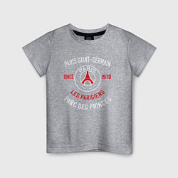 Футболка хлопковая детская PARIS SAINT - GERMAIN ПСЖ ФУТБОЛ, цвет: меланж