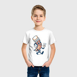 Футболка хлопковая детская Карандаш Мультфильм, цвет: белый — фото 2