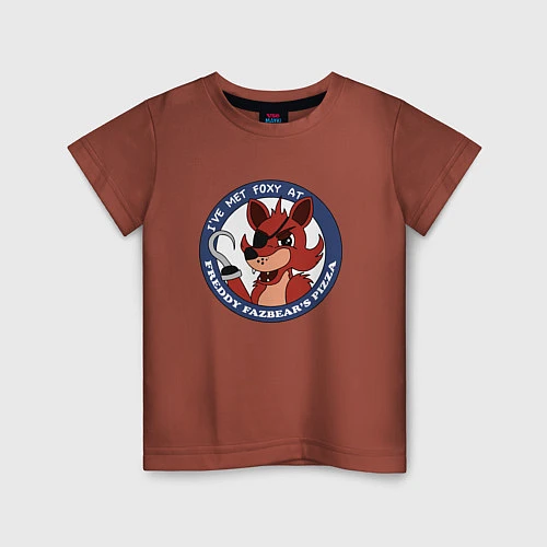 Детская футболка Freddy Fazbears Pizza 2022 / Кирпичный – фото 1