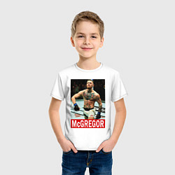 Футболка хлопковая детская Конор МакГрегор McGregor, цвет: белый — фото 2