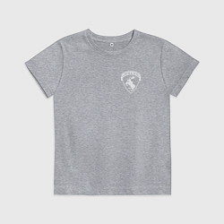 Футболка хлопковая детская VOLVO логотип лось, цвет: меланж