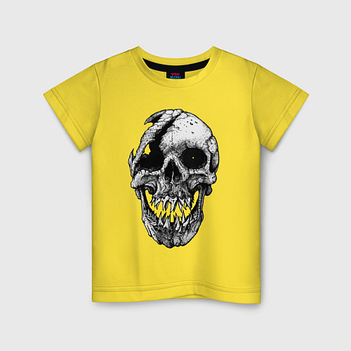 Детская футболка Наикрутейший черепок / Желтый – фото 1