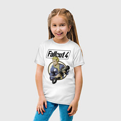 Футболка хлопковая детская Fallout 4 Hero, цвет: белый — фото 2