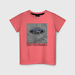 Футболка хлопковая детская Ford Performance, цвет: коралловый