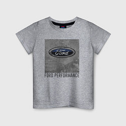 Футболка хлопковая детская Ford Performance, цвет: меланж