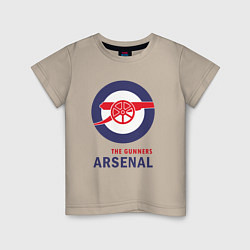 Футболка хлопковая детская Arsenal The Gunners, цвет: миндальный