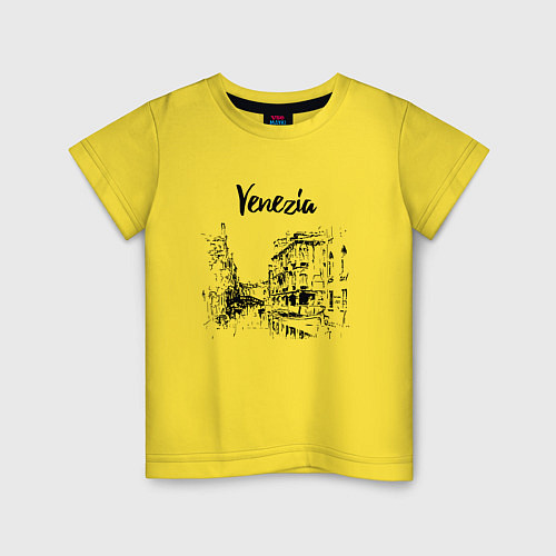 Детская футболка Venezia Italia / Желтый – фото 1