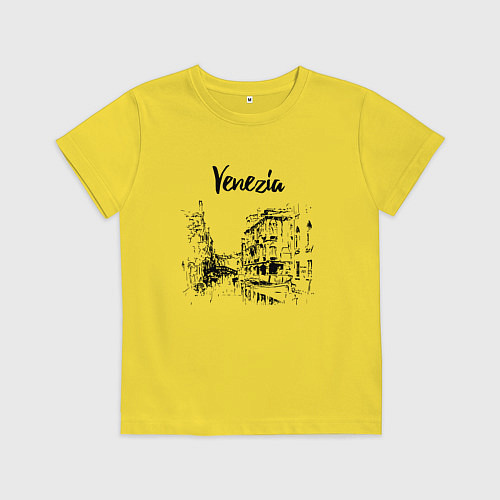 Детская футболка Venezia Italia / Желтый – фото 1