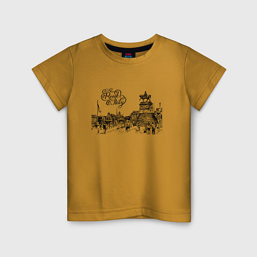 Детская футболка Rome Italy / Горчичный – фото 1