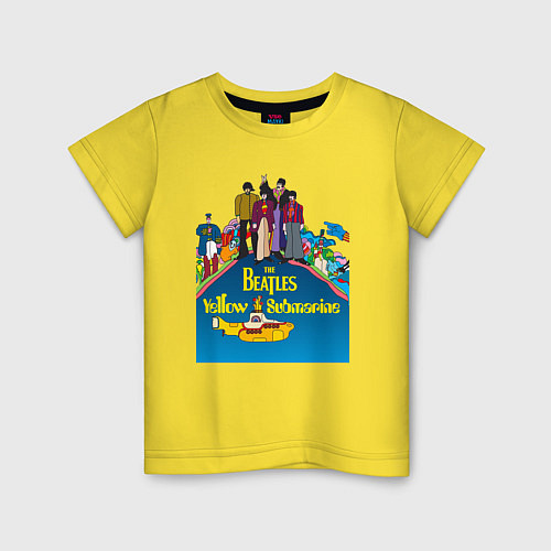 Детская футболка The Beatles on a Yellow Submarine / Желтый – фото 1