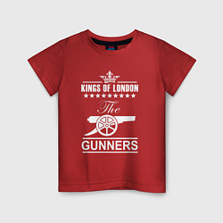 Футболка хлопковая детская Arsenal The king of London Арсенал, цвет: красный