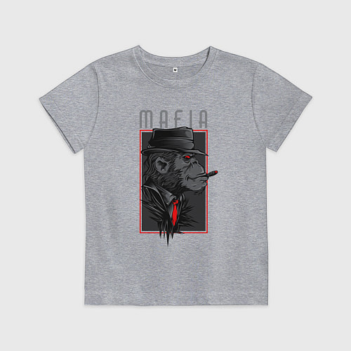 Детская футболка Обезьяна мафиози / Меланж – фото 1