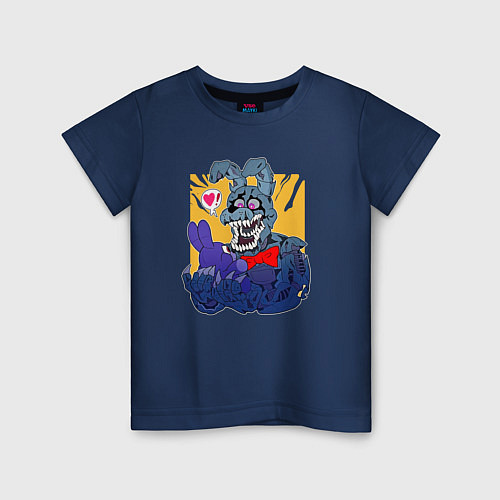 Детская футболка Аниматроник Кролик Бонни / Тёмно-синий – фото 1