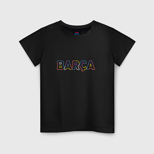 Детская футболка FC Barcelona - Multicolor 2022 Barca / Черный – фото 1