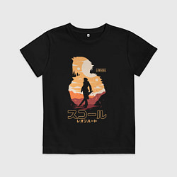 Футболка хлопковая детская Скволл Леонхарт, цвет: черный