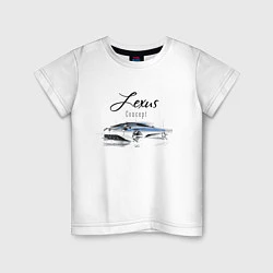 Футболка хлопковая детская Lexus Concept, цвет: белый