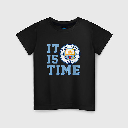 Детская футболка It is Manchester City Time / Черный – фото 1