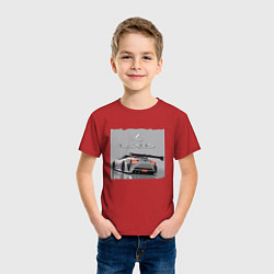 Футболка хлопковая детская Lexus Motorsport Racing team!, цвет: красный — фото 2