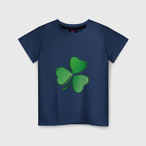 Детская футболка Ирландский Клевер День Св Патрика / Тёмно-синий – фото 1