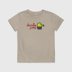 Футболка хлопковая детская Doodle Jump classic, цвет: миндальный