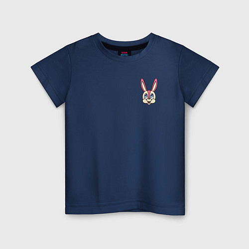 Детская футболка Маска зайца / Тёмно-синий – фото 1