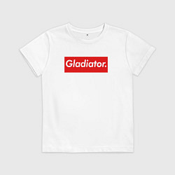 Футболка хлопковая детская Gladiator, цвет: белый