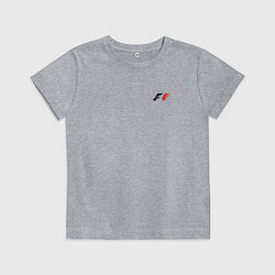 Футболка хлопковая детская F-1 MINI LOGO, цвет: меланж