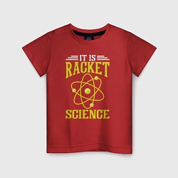 Футболка хлопковая детская Ракетная наука, цвет: красный