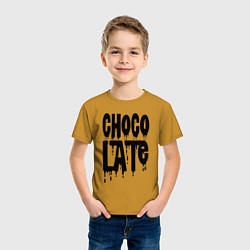 Футболка хлопковая детская Chocolate Шоколад, цвет: горчичный — фото 2