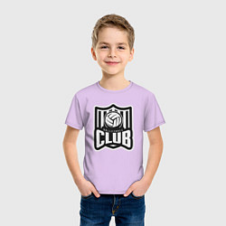 Футболка хлопковая детская Volleyball Club, цвет: лаванда — фото 2