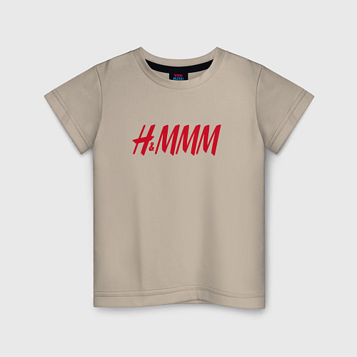 Детская футболка H&MMM LOGO / Миндальный – фото 1