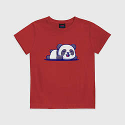 Футболка хлопковая детская Милашка панда Cutie panda, цвет: красный
