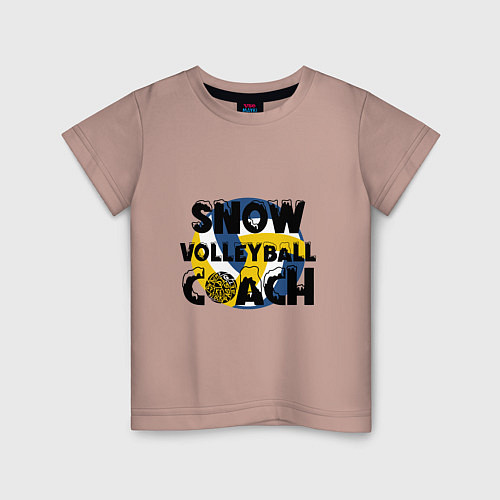 Детская футболка Snow Volleyball Coach / Пыльно-розовый – фото 1