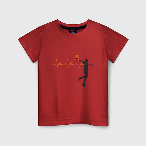 Детская футболка Basketball Pulse / Красный – фото 1